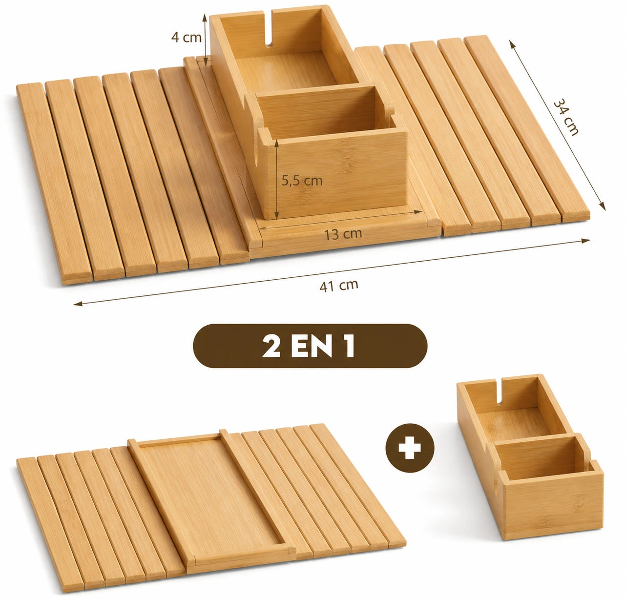 Plateau Canapé Bambou Pliable - Tout à portée de main
